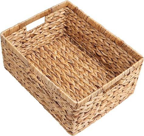 Amazon.com: StorageWorks Jumbo Rectangular Wicker Basket, Water Hyacinth Storage Basket with Built-in Handles, 1 Pack : Patio, Lawn & Garden Water Hyacinth Basket, Under Bathroom Sink, Hyacinth Basket, Large Wicker Basket, Storing Towels, Baskets For Shelves, Natural Baskets, Wicker Baskets Storage, Water Hyacinth