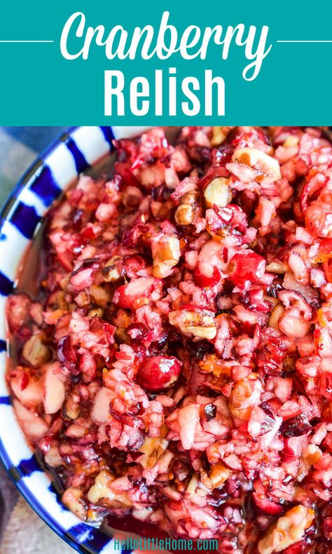 Dinner Easy Vegetarian, Cranberry Relish Recipes Thanksgiving, Cranberry Apple Relish, Apple Relish Recipe, Fresh Cranberry Relish, Cranberry Orange Relish Recipes, Fresh Cranberry Recipes, Cranberry Orange Relish, Fresh Cranberry Sauce