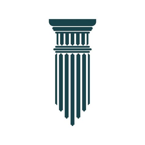 Ancient greek column and roman pillar symbol Ancient Roman Patterns, Greek Mythology Stencil, Ancient Rome Illustration, Greece Scrapbook, Roman Symbols, Greek Pillars, Ancient Logo, Festival Moodboard, Roman Pillars