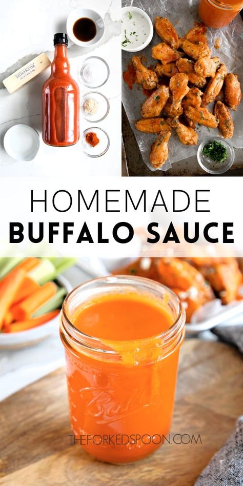 Buffalo Wings Sauce Recipe, Easy Homemade Buffalo Sauce, Wings Sauce, Buffalo Sauce Recipe, Wing Sauce Recipes, Chicken Wing Sauces, Homemade Buffalo Sauce, Buffalo Wing, Buffalo Wing Sauce