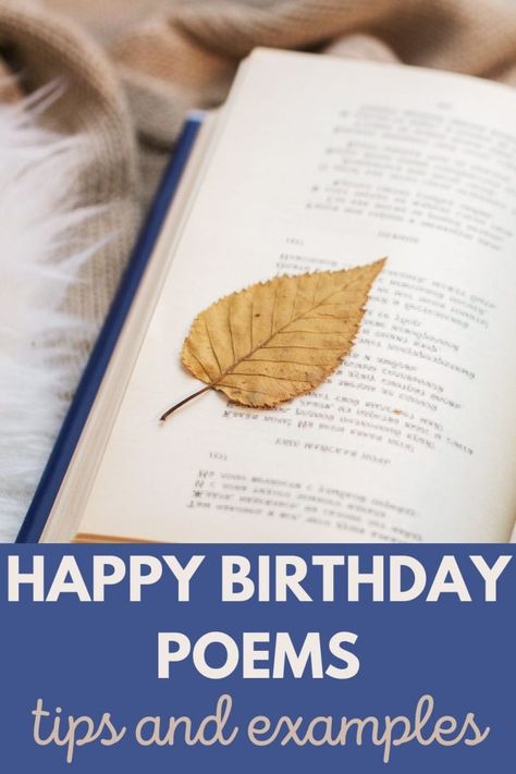 book of poems Happy Birthday Love Poems, Happy Birthday Poems, 50th Birthday Poems, Poem Styles, Birthday Poem, Funny Poems, Poetry Ideas, 85th Birthday, Birthday Poems