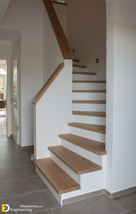 31+ Attractive Wooden Staircase Design Ideas - Engineering Discoveries Wooden Staircase Design, Interior Staircase, Stairs Design Modern, Hal Decor, Home Stairs Design, Modern Stairs, Wooden Staircases, Interior Stairs, Modern Staircase