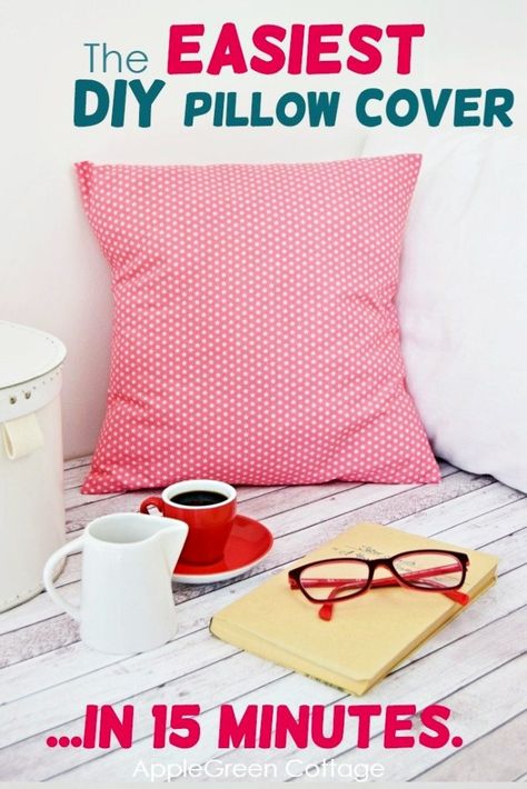 How To Sew A Pillow, How To Make A Pillow, Easy Sew Pillow, Make A Pillowcase, Diy Pillowcase, Throw Pillow Covers Diy, Diy Throw Pillows, Make A Pillow, Beginners Sewing