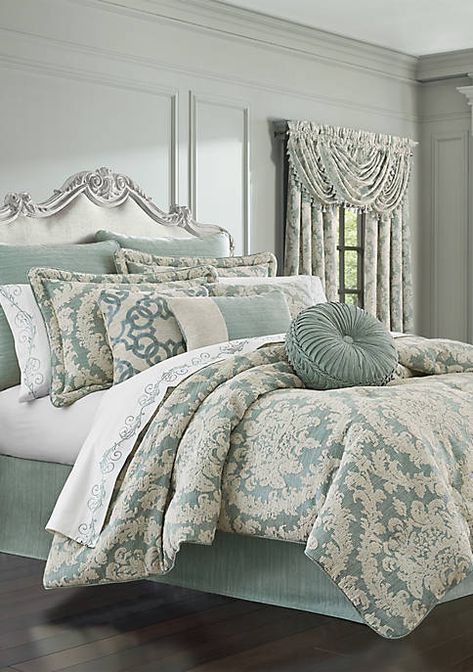 J Queen New York Versailles Spa Comforter Set | belk Oversized Comforter, Solid Bed, Cal King Bedding, Bedroom Oasis, Queens New York, Timeless Luxury, King Comforter Sets, Queen Comforter Sets, Queen Comforter