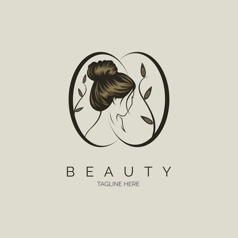 Beauty Illustration Skin Care, Elegant Haircut, Skin Care Logo, Beauty Care Logo, Head Template, Logo Design Women, Beauty Logo Makeup, Spa Logo Design, Spa Skincare