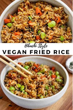 Vegan Fried Rice Recipe, Wraps Vegan, Japanese Vegan, Vegan Fried Rice, Plant Based Diet Recipes, Canker Sore, Tasty Vegetarian Recipes, Fried Rice Recipe, Style Japanese