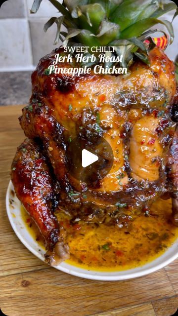 Chicken Pineapple, Jerk Chicken Recipe, Roasted Pineapple, Chicken Cooking, Grilled Meat Recipes, Easy Dinner Recipes Crockpot, Whole Roasted Chicken, Chicken Thigh Recipes Oven, Boneless Chicken Thigh Recipes