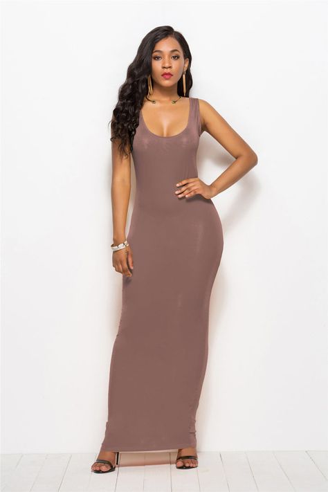 Dresses Brown, Strap Maxi Dress, Wrap Dresses, Long Summer Dresses, Plus Size Maxi Dresses, Women Long Dresses, Summer Clothes, Fashion Colours, Dress Fashion