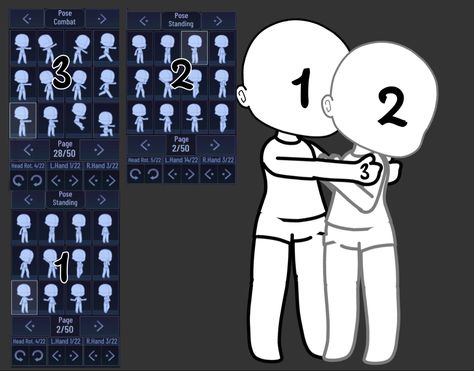 Gacha Club Custom Poses Cute Couple Tutorial, Gacha Couple Poses Ideas, Gacha Art Hair Ideas, Gacha Club Poses Ideas Couple Tutorial, Gacha Club Poses Ideas Couple, Gacha Custom Poses Couple Tutorial, Gacha Club Poses Ideas, Gacha Poses Base Couple, Gacha Poses Ideas