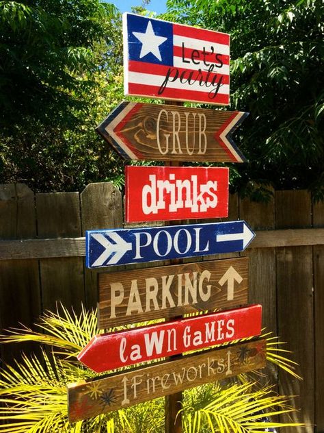 4th of July Decoration Sign / http://www.himisspuff.com/red-white-and-blue-4th-of-july-wedding-ideas/3/ July Decoration, Patriotic Diy, American Party, Fourth Of July Decorations, Barb Wire, Birthday Mother, Fourth Of July Decor, July Wedding, 4th Of July Celebration