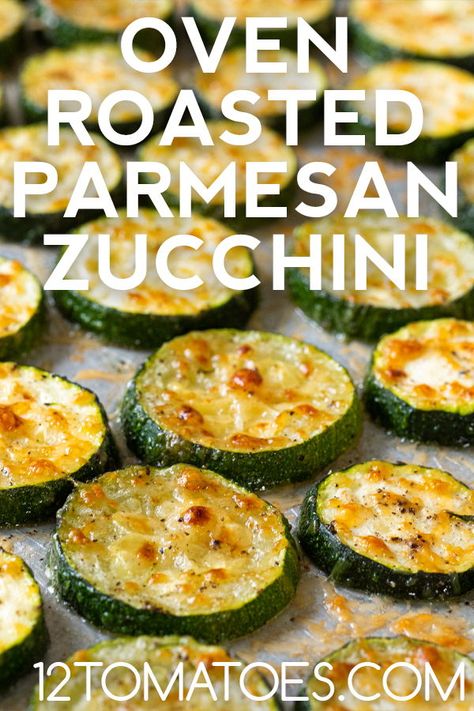 Roasted Parmesan Zucchini, Oven Roasted Zucchini, Roast Zucchini, Zucchini Recipe, Parmesan Zucchini, Veggie Side Dishes, Squash Recipes, Zucchini Recipes, Vegetable Sides