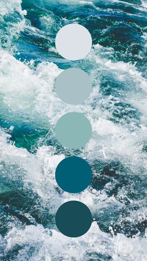 White And Blue Color Scheme, Cool Tone Color Scheme, Ocean Colors Wedding, Colors Of The Ocean, Beautiful Colour Palettes, Pretty Blue Color Palette, Ocean Blue Room Ideas, Cool Blue Palette, Ocean Color Wedding