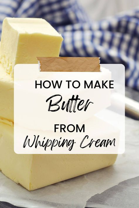 Butter Recipes Homemade, Diy Butter, Make Butter, Recipes With Whipping Cream, Sage Butter, Dairy Desserts, Making Butter, Whipped Butter, Cooking Easy