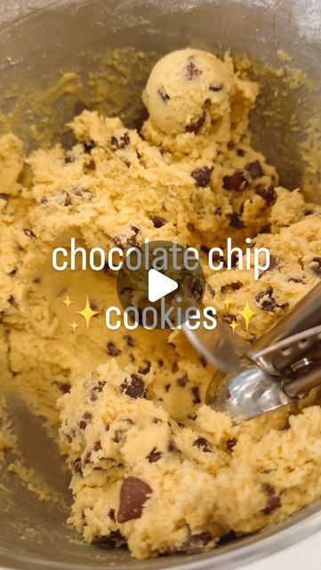 Elaina Zinke on Instagram: "The BEST and easiest chocolate chip cookie recipe! And why is it so easy? Because all the measurements are nice whole numbers (so put away you 1/4 or 1/2 cups and teaspoons)! 🍪🍪

**Baking containers and supplies are linked in my Amazon Storefront (in my bio) under “Cooking/Baking”

✨The BEST Chocolate Chip Cookies✨

-1 c butter, softened
-1 c sugar
-1 c brown sugar
-2 eggs
-2 tsp vanilla
-3 c flour
-1 tsp baking powder
-1 tsp baking soda
-1 tsp salt
-1 bag (2 c) chocolate chips (I like 1 c milk chocolate and 1 c semi-sweet)

Cream butter and sugars together (5-7 minutes). Add eggs and vanilla. Combine. Mix dry ingredients and combine. Add chocolate chips. Bake 9-11 minutes at 375°.

#asmr #asmrbaking #bakewithme #chocolatchipcookies #cookierecipe #bakingtutori Baking Containers, Chocolate Chip Cookie Brownies, Cookie Brownies, Simple Chocolate Chip Cookie Recipe, Crumble Cookies, Best Chocolate Chip Cookies, Whole Numbers, Best Chocolate Chip, Easy Chocolate Chip Cookies