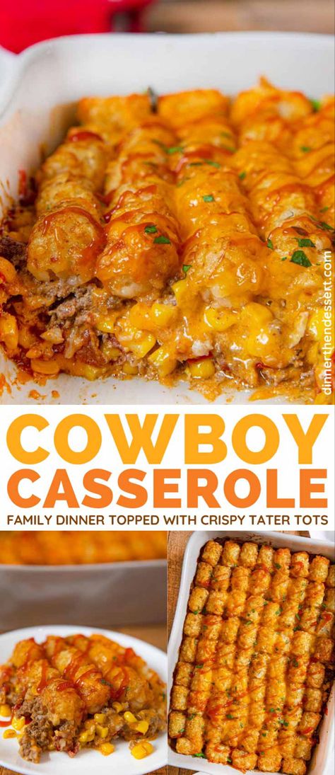 Ground Beef And Corn, Weeknight Family Dinner, Cowboy Casserole Recipe, Cowboy Casserole, Bowls Recipes, Fast Dinner Recipes, Salad Pasta, Beef Casserole Recipes, Healthy Bowls