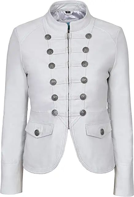 Amazon.com: Whites - Leather & Faux Leather / Coats, Jackets & Vests: Clothing, Shoes & Jewelry Womens Blazer Coat, Leather Blazer Women, White Leather Jacket, Womens Coats, Lambskin Leather Jacket, Women Coats, Real Leather Jacket, Leather Shorts, Leather Blazer