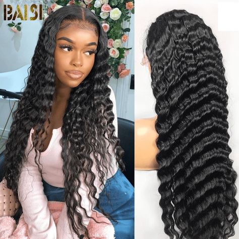 hairbs Lace Wig BAISI Bleached Knots Deep Wave Wig Pre plucked Loose Deep Wave, Long Human Hair Wigs, Hair Care Oil, Loose Waves Hair, Remy Human Hair Wigs, Professional Hairstylist, Lace Closure Wig, Front Lace Wigs Human Hair, Lace Hair