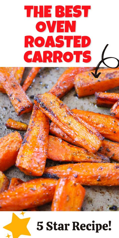 Oven Roasted Carrots make a great side dish that pairs perfect with almost any main course! These cooked carrots are oven roasted with a few seasonings and can be customized to use your favorites from the spice drawer! Ready in under 45 minutes and perfect for weeknights, weekends and meal prep! via @bigbearswife Carrots In Oven, Carrot Recipes Side Dishes, Oven Roasted Carrots, Roasted Baby Carrots, Carrots Side Dish, Roasted Carrots Recipe, Baked Carrots, Roasted Vegetable Recipes, Best Oven