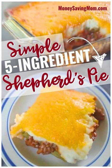 Easy 5-Ingredient Shepherd's Pie Recipe | Money Saving Mom® Make Ahead Shepherds Pie, Shepherds Pie Recipe Mushroom Soup, Leftover Meatloaf Shepards Pie, Easy Shepard's Pie, Shepherds Pie Recipe With Green Beans, Shepherds Pie With Tomato Soup, Sheppard’s Pie Recipe Easy, Shepherds Pie Recipe Easy Instant Potatoes, Shepherds Pie Recipe With Chicken