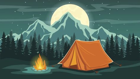 Meet the New Generation of Modern-Day Explorers | Outside Online Camping Background, Camping Drawing, Mountain Background, Starry Night Sky, Camping Fun, Camping Art, Adventure Camping, Wallpaper Pictures, Cool Backgrounds