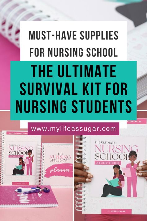 Embarking on your nursing school adventure? 🌟 Dive into the world of healthcare education with the right tools at your disposal to significantly impact your success and experience. To help you navigate through the demanding terrain of nursing school, we've put together THE ULTIMATE SURVIVAL KID FOR NURSING STUDENTS – a list of essential supplies that will be your allies throughout your educational journey. #nursingschool #nursingstudent #nusringschooltips Nursing School Supplies, Items For College, Nursing Exam, Nursing School Humor, School Goals, Nursing School Survival, Nursing School Studying, School Survival, College Planner