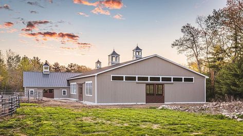 Stable With Indoor Arena, Horse Riding Arena, View Building, Stable Style, Riding Arena, Indoor Arena, Riding Arenas, Tall Windows, Lots Of Windows