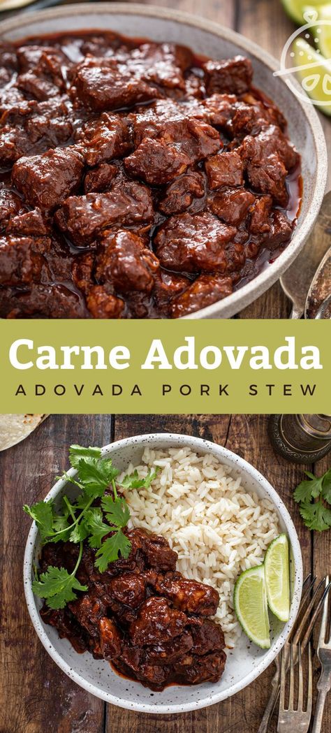 Adovada Recipe, Arabisk Mad, Carne Adovada, Pizza Sandwich, Pork Stew, Pasta Food, Food Babe, Snack Foods, Fancy Dinner