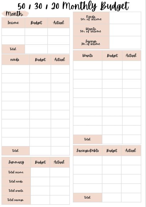 Excited to share the latest addition to my #etsy shop: Printable 50/30/20 Budget Overview Template, Monthly Budget Planner Worksheet for managing income and expenses #mentalhealthbyjess https://etsy.me/3RVJPBD Paycheck Budget Printables, Budgeting Worksheets Free, Budget Planner Worksheet, 50 30 20 Budget, Monthly Budget Worksheet, Free Budget Printables, Budget Template Free, Income And Expenses, Monthly Planner Template