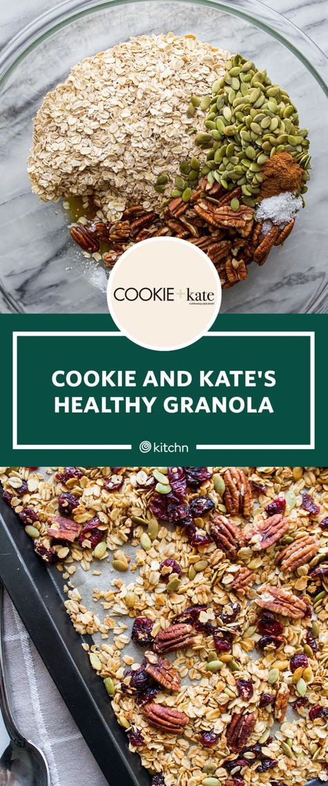 Cookie And Kate Granola, Basic Granola Recipe, Granola Cookies, Winter Snack, Cookie And Kate, Granola Recipe Healthy, Best Granola, Granola Recipe Homemade, Granola Healthy