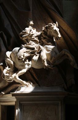 Gian Lorenzo Bernini, Lorenzo Bernini, The Vision, A Horse, A Man, Statue, Wall