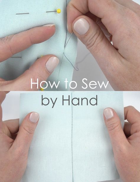 Hand Sewing How To, Simple Sewing Techniques, Best Hand Sewing Stitches, How To Make A Quilt For Beginners By Hand, How To Sew Basics, Hand Sewing Basics For Beginners, How To Fix A Seam By Hand, How To Sew A Seem By Hand, Learning To Sew By Hand Beginner