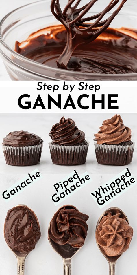 Pane Naan, Whipped Chocolate Ganache, Whipped Ganache, Chocolate Ganache Recipe, Frosting Recipes Easy, Ganache Frosting, Cake Frosting Recipe, Ganache Recipe, Whip It