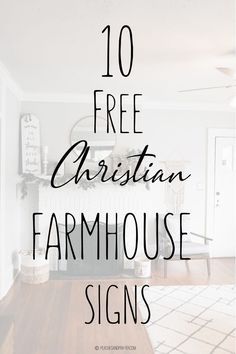 10 Free Christian Farmhouse Signs with Bible verses for daily encouragement and spiritual growth in Christ. Black and White Modern Farmhouse Decor, Free Farmhouse Printables, Christian Decor #modernfarmhouseprintables #christianprintables #farmhousesigns #christiansigns #diysigns #diydecor #bibleversedecor #printablebibleverse Farmhouse Quotes Signs, Farmhouse Scripture Signs, Farmhouse Signs For Living Room, Living Room Signs Quote, Wall Signs For Living Room, Christian Kitchen Quotes, Bible Verse Wall Art Diy, Farmhouse Words, Kitchen Wall Signs