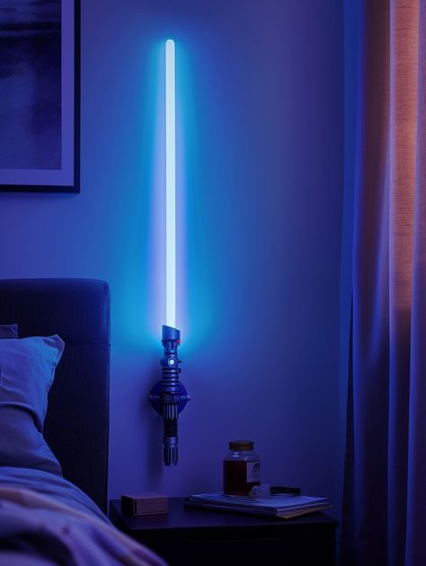 18 Out-of-This-World Star Wars Bedroom Decor Ideas for The Ultimate Fans - Home Made Graceful Star Wars Themed Basement, Grown Up Star Wars Bedroom, Starwars Toddler Room, Star Wars Home Aesthetic, Boys Bedroom Star Wars, Star Wars Bedroom Boys Themed Rooms, Star Wars Themed Rooms, Mandalorian Bedroom Ideas, Adult Star Wars Bedroom