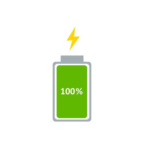 Fully Charged Battery Icon, Full Battery Icon, Battery Illustration, Battery Logo, Electric Art, Full Energy, Phone Vector, Arrow Vector, Technology Vector