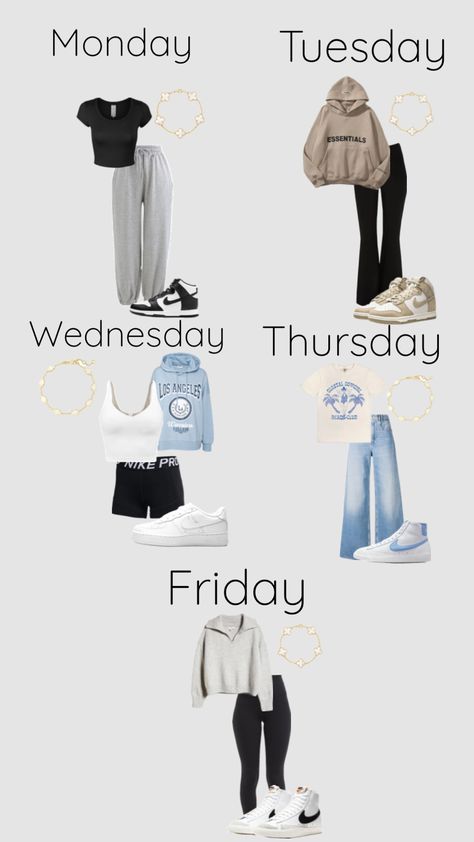 Cozy College Outfit, Cute Middle School Outfits, Fall College Outfits, Simple Outfits For School, Preppy Summer Outfits, Casual Preppy Outfits, Trendy Outfits For Teens, Cute Lazy Day Outfits, Clothes And Shoes