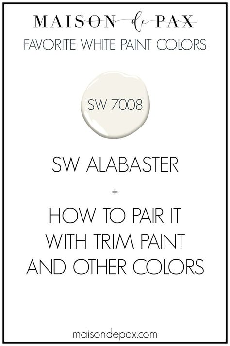 Alabaster White Color Scheme, Alabaster Sherwin Williams Trim Color, Wall Trim Colors, Best White Trim Paint Color Sherwin Williams, Colors That Go Well With Alabaster, Alabaster Sherwin Williams Walls With White Trim, White Wall And Trim Color Combinations Sherwin Williams, Alabaster Whole House Color Scheme, Accent Wall Color With Alabaster