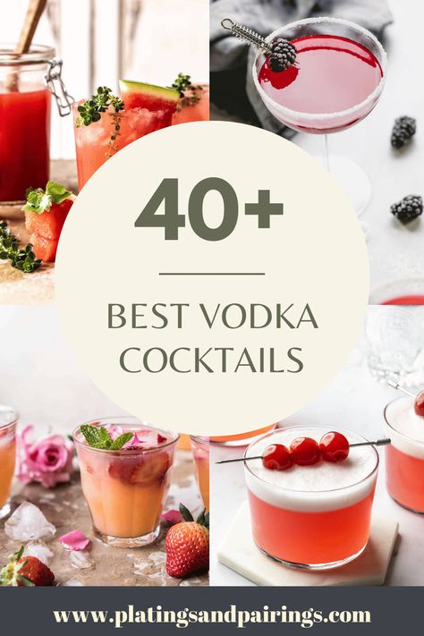 Vodka Wedding Cocktails, Unique Vodka Cocktails, Vodka Craft Cocktail Recipes, Cute Vodka Cocktails, Fancy Vodka Cocktails, Sweet Vodka Drinks, Cocktails With Vodka, Cocktail Recipes Vodka, Vodka Cocktail