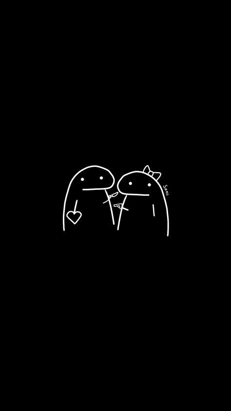 Highlight cover black wallpaper aesthetic minimalist cartoon Suemie Couple Bestie Best friend highlights with Friends Simple Doodles Black Background, Couple Pfp Black, Cute Pfp Aesthetic Instagram, Dark Pfp Aesthetic, Black Pfp Aesthetic, Pfp Aesthetic Dark, Best Love Pics, Attack On Titan Tattoo, Best Poses For Boys