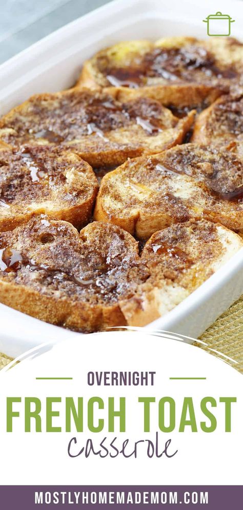 Oven Baked French Toast Overnight, French Bread French Toast Casserole, Bored Recipes, Oven French Toast Recipe, Overnight Baked French Toast, Overnight French Toast Bake, Oven French Toast, Oven Baked French Toast, Overnight French Toast Recipe