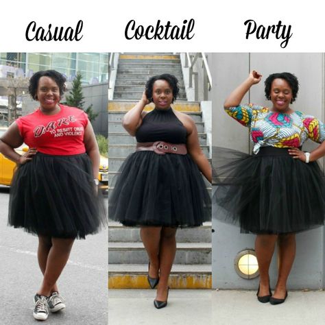 How to wear a Tutu Casual Cocktail Party Tutu Outfits For Women, Plus Size Tulle Skirt Outfit, Black Tulle Skirt Outfit, Plus Size Tutu, Tulle Skirt Bridesmaid, Wedding Kids Outfit, Tulle Fashion, Tutu Skirt Outfit, Tulle Skirts Outfit