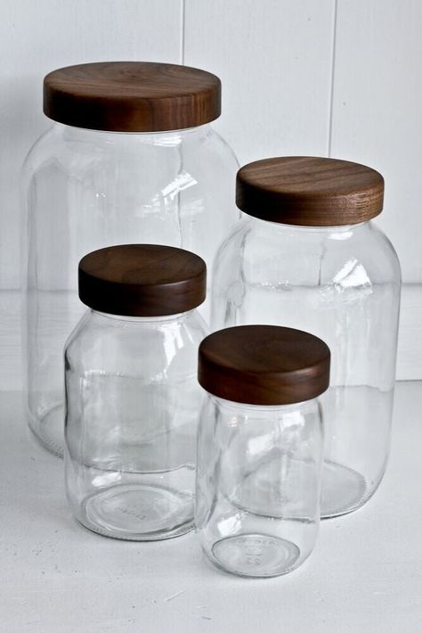 American-Made Kitchen Brands and Products | Martha Stewart Mason Jar Storage, Gallon Jars, Wine Bottle Diy Crafts, Eco Friendly Kitchen, Eco Friendly Decor, Jar Storage, Wine Bottle Diy, Floating Shelves Diy, Mason Jar Lighting