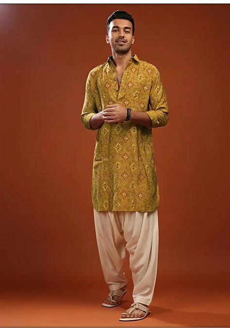 Trendy Haldi Outfits, Haldi Outfits For Men, Dhoti Pants For Men, Indian Wedding Guest Dress, Indian Wedding Clothes For Men, Wedding Kurta For Men, Kurta Pajama Men, Party Outfit Men, Haldi Outfits