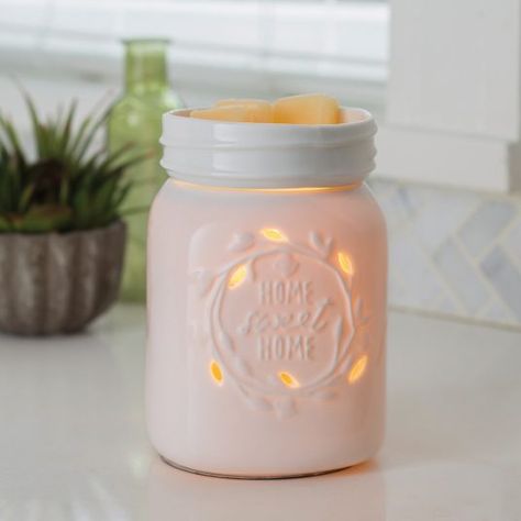 Mason Jar Illumination Fragrance Warmer | Candle Warmers Wax Melter, Wax Melt Warmer, Wax Melters, Home Canning, Wax Burner, Mason Jar Candles, Candle Warmer, Scented Wax Melts, Wax Warmer