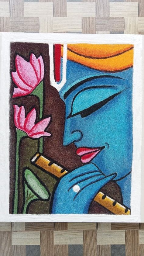 Krishna Rangoli, Poster Rangoli, Rangoli Designs Simple Diwali, Welcome To My Youtube Channel, Easy Mandala Drawing, Rangoli Designs Latest, Simple Rangoli Designs Images, Rangoli Ideas, New Rangoli Designs