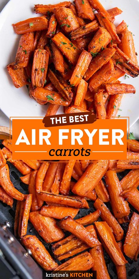 Air Fryer Carrots, Glazed Carrots Recipe, Honey Glazed Carrots, The Best Air Fryer, Carrots Recipe, Best Air Fryer, Air Fryer Oven Recipes, Air Fry Recipes, Honey Glazed