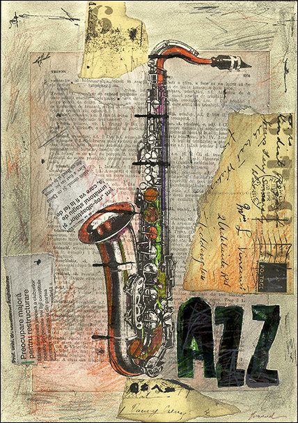 Arte Jazz, Art Musical, Jazz Bar, Collage Drawing, Jazz Poster, Jazz Art, Musical Art, Smooth Jazz, Music Mix