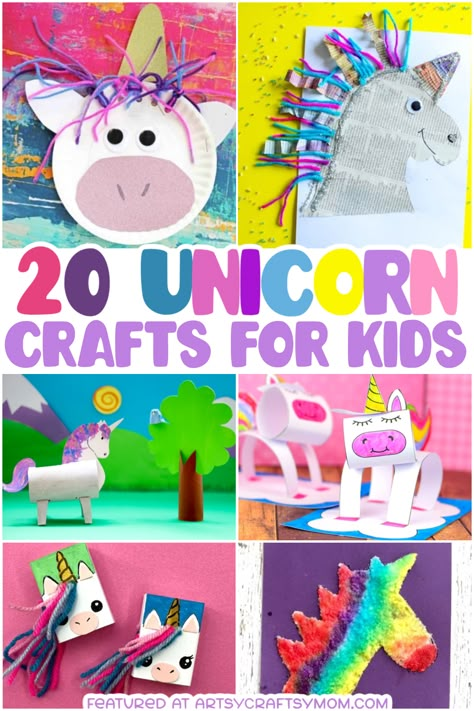 Unicorn Arts And Crafts For Kids, Diy Unicorn Crafts, Unicorn Crafts For Kids, Party Activities Kids, Unicorn Craft, Puppets Diy, Unicorn Themed Birthday Party, Diy Unicorn, Unicorn Poop