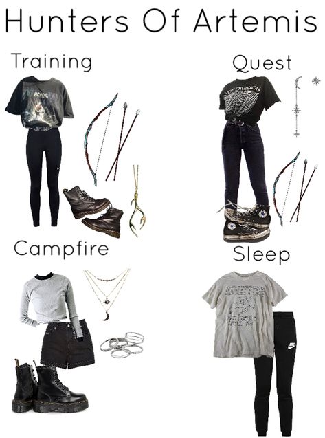 Artemis Outfit Aesthetic, Percy Jackson Clothes Inspired Outfits, Artemis Inspired Outfits, Hunter Of Artemis Outfit, Artemis Aesthetic Outfit, Pjo Inspired Outfits, Percy Jackson Outfit Ideas, Greek Inspired Outfits, Percy Jackson Inspired Outfits