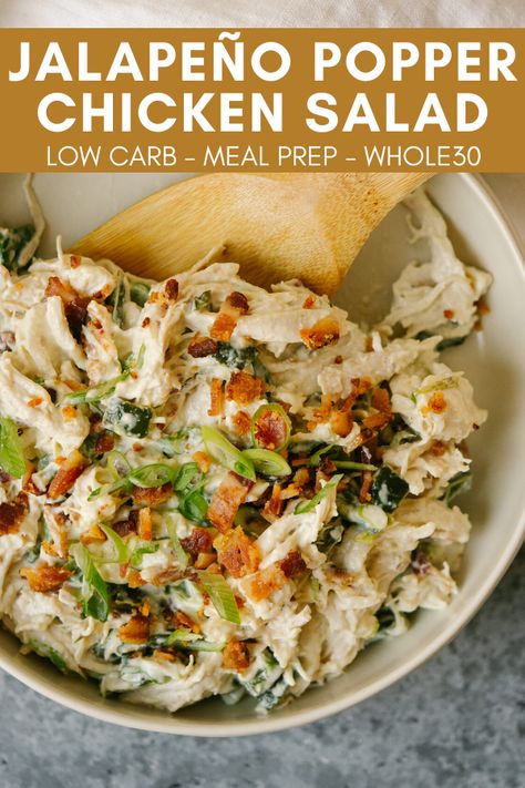 Cold Lunch Recipes, Healthy Cold Lunches, Whole30 Chicken Salad, Whole30 Lunch, Easy Lunches For Work, Popper Chicken, Salad For Lunch, Whole30 Chicken, Quick Healthy Lunch